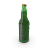 Beer Bottle With Drops PNG & PSD Images