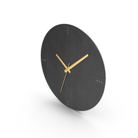 Black Leather Clock PNG & PSD Images