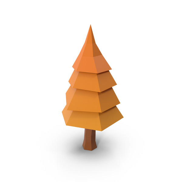 Low Poly Tree Autumn PNG & PSD Images