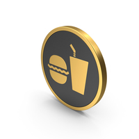 Gold Cafe Sign PNG & PSD Images