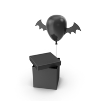 Halloween Balloon Gift Box PNG & PSD Images