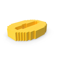 Stylized Cartoon Voxel Pixel Art Number 0 PNG & PSD Images