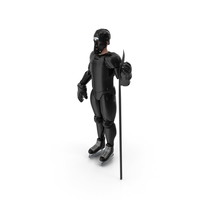 Humanoid Hockey Player With Stick Black PNG & PSD Images