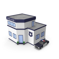 Cartoon Police Station PNG & PSD Images