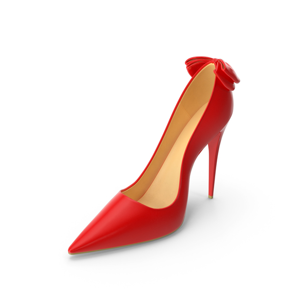 女子红色漆皮鞋PNG和PSD图像