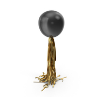Giant Black Balloon with Gold Tassel Garland PNG & PSD Images