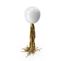 Giant White Balloon with Gold Tassel Garland PNG & PSD Images