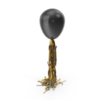 Halloween Black Balloon with Gold Tassel Garland PNG & PSD Images