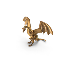 Golden Dragon Standing PNG & PSD Images