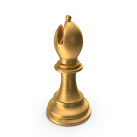 Chess Piece Bishop Gold PNG & PSD Images