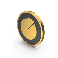 Gold Icon Pie Chart PNG & PSD Images