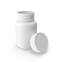 Plastic Bottle Pharma Round 30ml Open PNG & PSD Images