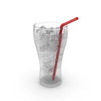 Clear Soda Glass with Droplets PNG & PSD Images