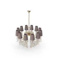 Classic Crystal  Art Deco Chandelier PNG & PSD Images