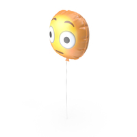 Flushed Emoji Balloon PNG & PSD Images