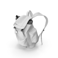 Men's Backpack  White PNG & PSD Images