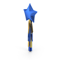 Blue Star Balloon with Tassel Garland PNG & PSD Images