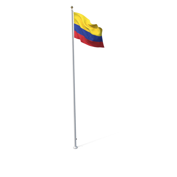 Flag On Pole Colombia PNG & PSD Images
