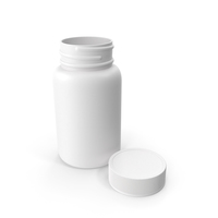 Plastic Bottle Pharma Round 60ml Open PNG & PSD Images