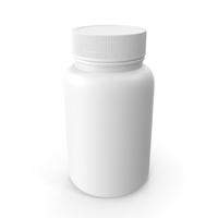 Plastic Bottle Pharma Round 75ml Closed PNG & PSD Images