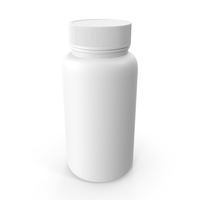 Plastic Bottle Pharma Round 120ml Closed PNG & PSD Images