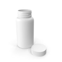 Plastic Bottle Pharma Round 120ml Open PNG & PSD Images