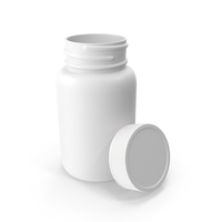 Plastic Bottle Pharma Round 200ml Open PNG & PSD Images