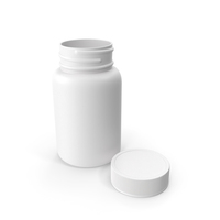 Plastic Bottle Pharma Round 200ml Open PNG & PSD Images