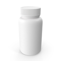 Plastic Bottle Pharma Round 500ml Closed PNG & PSD Images