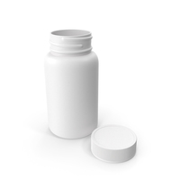 Plastic Bottle Pharma Round 500ml Open PNG & PSD Images