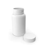 Plastic Bottle Pharma Round 625ml Open PNG & PSD Images