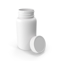 Plastic Bottle Pharma Round 625ml Cap Resting on Bottle Facing in PNG & PSD Images