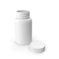Plastic Bottle Pharma Round 750ml Open PNG & PSD Images