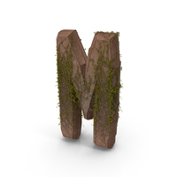 Stone With Ivy Letter M PNG & PSD Images