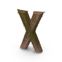 Stone With Ivy Letter X PNG & PSD Images