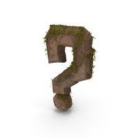 Ancient stone with Ivy Question Mark PNG & PSD Images