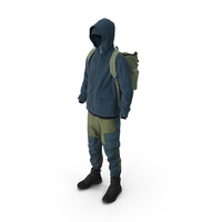 Mens Pants Pullover Jacket Boots Backpack Hat Black Blue PNG & PSD Images
