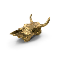 Gold Cow Skull PNG & PSD Images