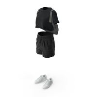 Women T-shirt Backpack  Shoes PNG & PSD Images