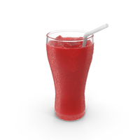 Soda Strawberry with Droplets PNG & PSD Images