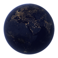 Realistic Earth at night PNG & PSD Images