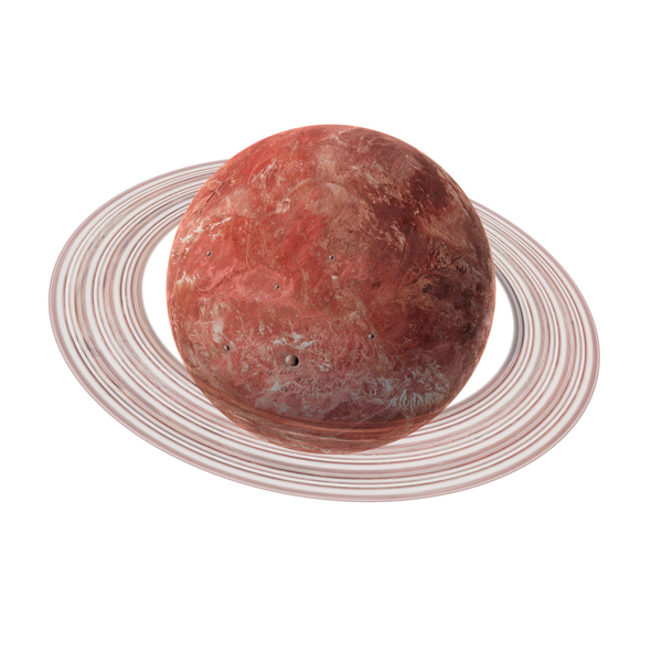 Fictional Red Planet with Ring PNG & PSD Images