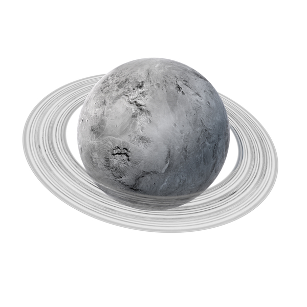 Fictional White Planet with Ring PNG & PSD Images