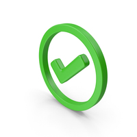 Check Circled Green Web Icon PNG & PSD Images