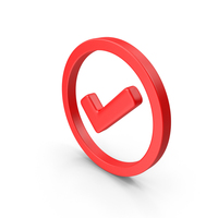 Check Circled Red Web Icon PNG & PSD Images