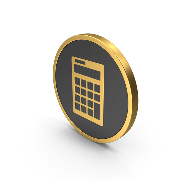 Gold Icon Calculator PNG & PSD Images