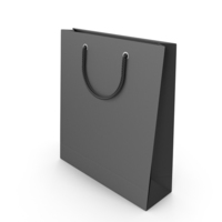 Black Packaging Bag with Black Handles PNG & PSD Images