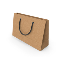 Craft Packaging Bag with Black Handles PNG & PSD Images