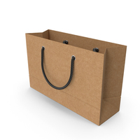 Craft Shopping Bag with Black Handles PNG & PSD Images