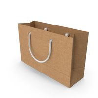 Craft Shopping Bag with White Handles PNG & PSD Images